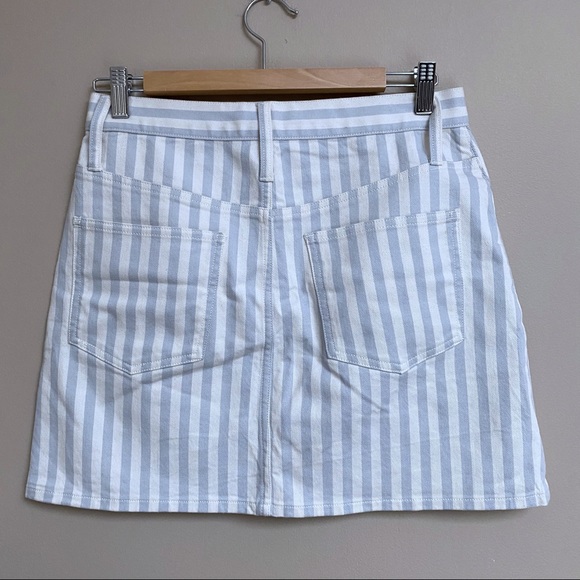 Madewell light blue and white striped denim skirt - Picture 6 of 8